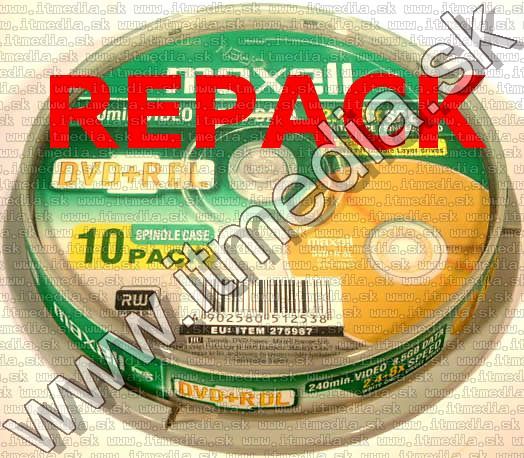 Image of MAXELL DVD+R Double Layer 8x 10cake *REPACK* (IT7638)