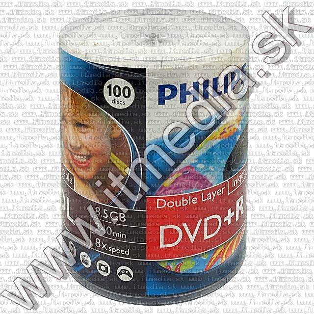 Image of Philips DVD+R Double Layer 8x 100cw *Print* (IT7263)