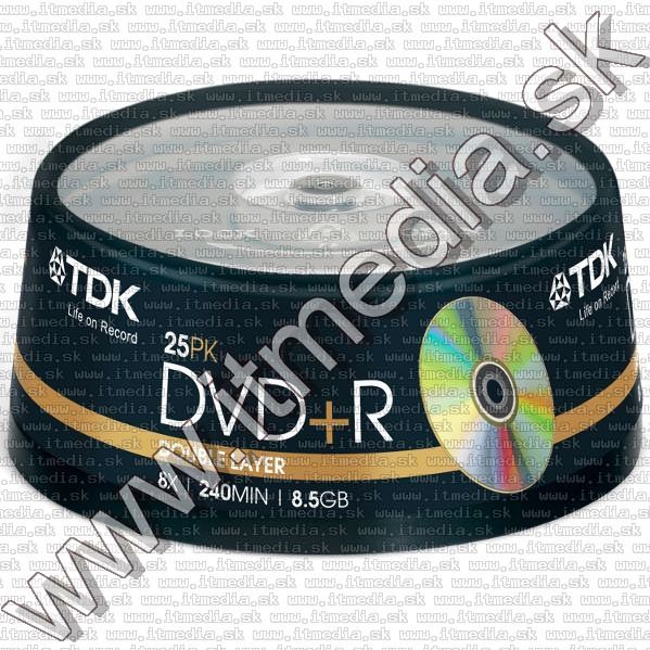 Image of TDK DVD+R Double Layer 8x 25cake (IT11607)