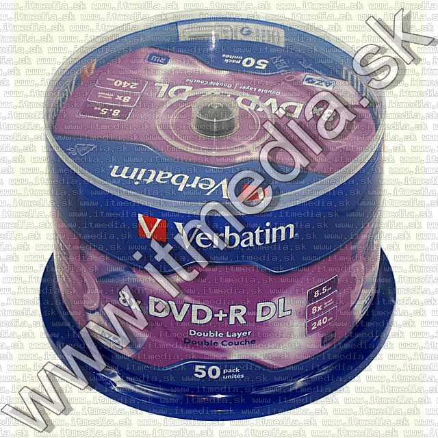 Verbatim DVD+R Double Layer 8x 50cake (43758) (IT7566) Image of Verbatim DVD+R Double Layer 8x 50cake (43758) (IT7566)