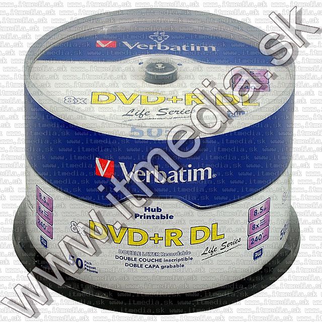 Image of Verbatim DVD+R Double Layer 8x 50cake *FULLPRINT* Life Series (97693) Taiwan (IT7398)