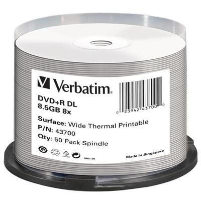 Image of Verbatim DVD+R Double Layer 8x 50cake *THERMAL* (IT6929)