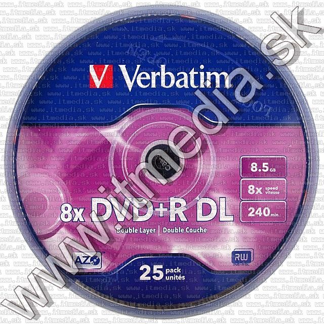 Verbatim DVD+R Double Layer 8x 25cake (43757) UAE (IT8747) Image of Verbatim DVD+R Double Layer 8x 25cake (43757) UAE (IT8747)