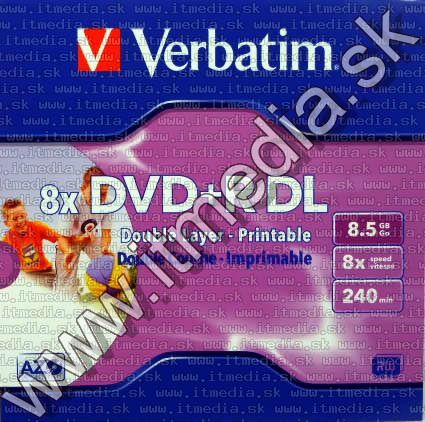 Image of Verbatim DVD+R Double Layer 8x NormalJC **Fullprint** (IT5649)