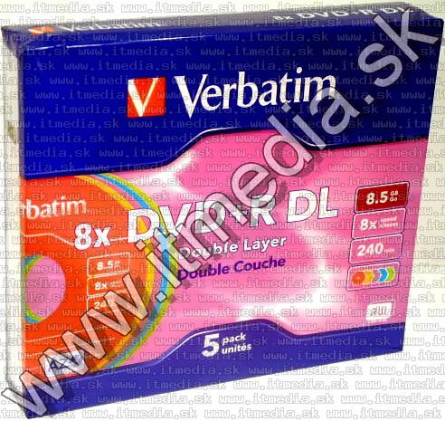 Verbatim DVD+R Double Layer 8x SlimJC *COLOR* 5pack (IT6340) Image of Verbatim DVD+R Double Layer 8x SlimJC *COLOR* 5pack (IT6340)