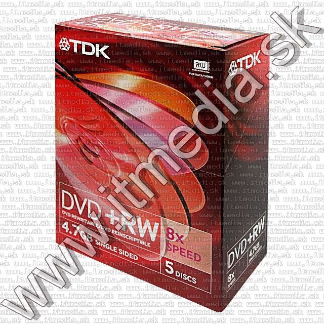 Image of TDK DVD+RW 8x ***DVDBOX*** 5pk (RICOHJPN-W21-01) (IT9035)
