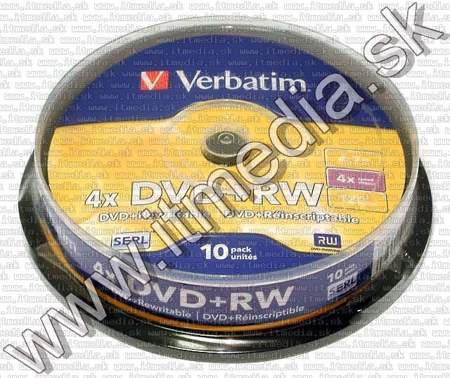 Image of Verbatim DVD+RW 4x 10cake (43488) (IT4841)