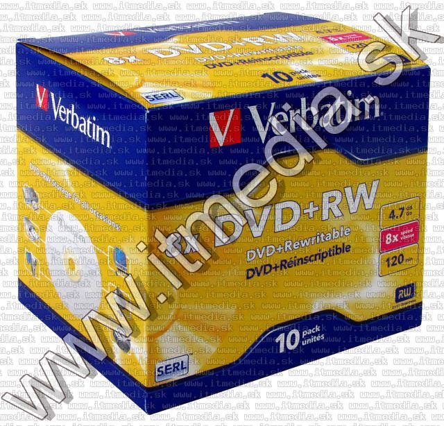 Verbatim DVD+RW 8x NormalJC INFO! (43527) (IT6816) Image of Verbatim DVD+RW 8x NormalJC INFO! (43527) (IT6816)