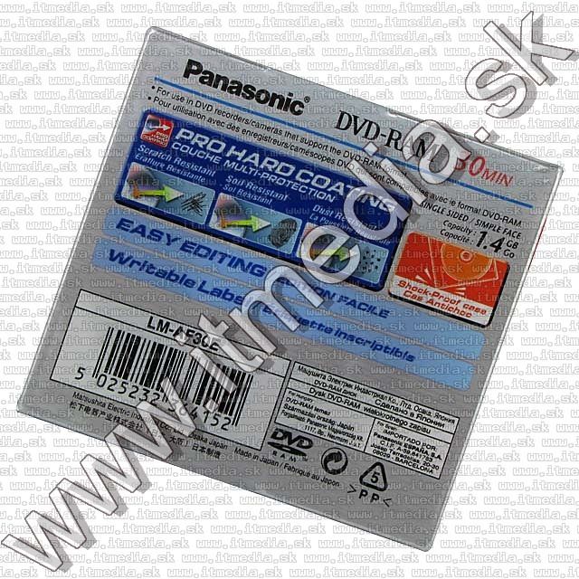 Image of Panasonic DVD-RAM 1.4G MINI *White top* *Scratchproof* (IT4373)