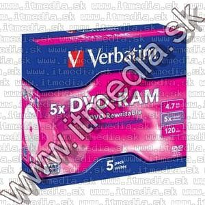 Image of Verbatim DVD-RAM 1 side 5x NormaJC (43529) (IT7706)