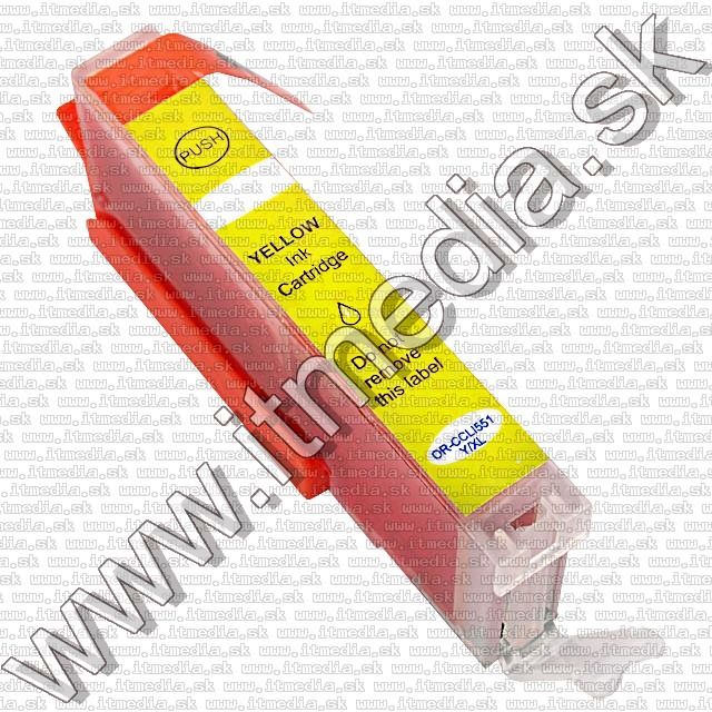 Image of Canon ink (itmedia) CLI-551XL Yellow **WITH CHIP** ECO (IT9295)