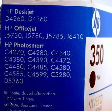 Image of HP ink (HP *Original*) 350 (CB335EE) 4.5ml (IT3312)