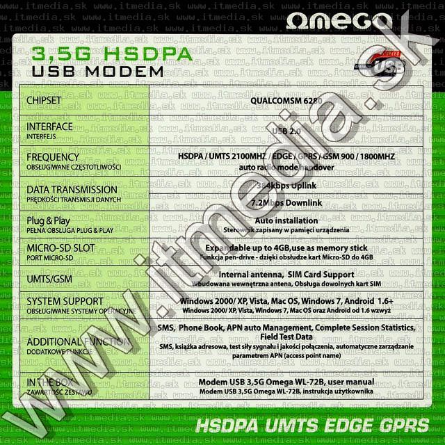 Image of OMEGA USB WL-72B 3,5G MODEM [41197] !info (IT7282)