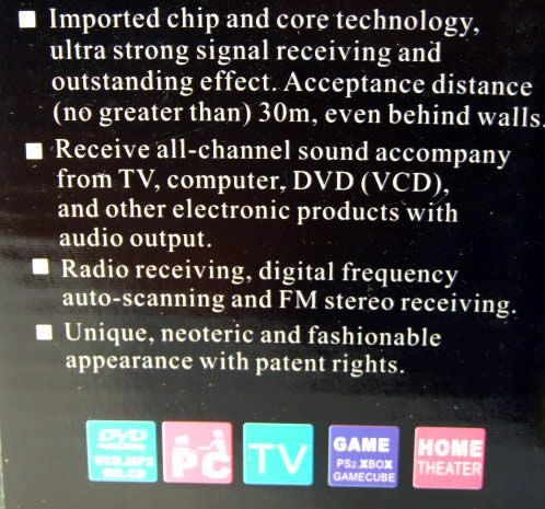 Image of Wireless Headphones DP-002 *mono* (IT4190)
