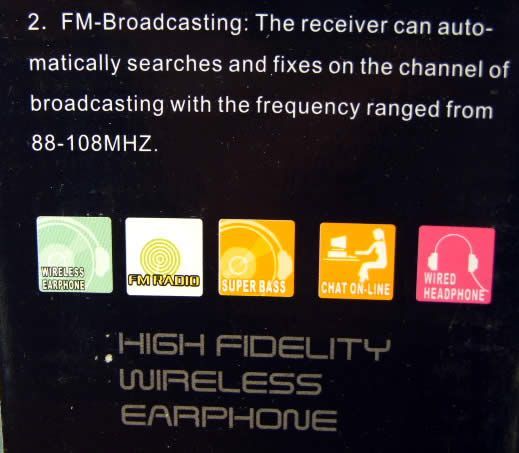 Image of Wireless Headphones DP-002 *mono* (IT4190)