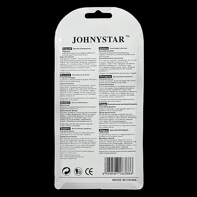 Image of JohnyStar fülhallgató JS-388 *3.5mm Jack* (IT8890)