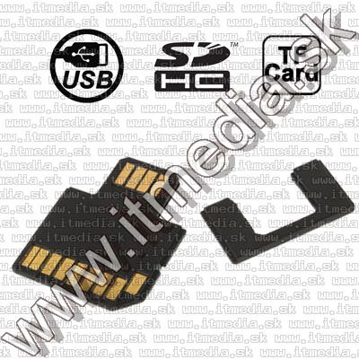 Image of microSD-SD és USB 2 az egyben memóriakártya adapter (IT9125)