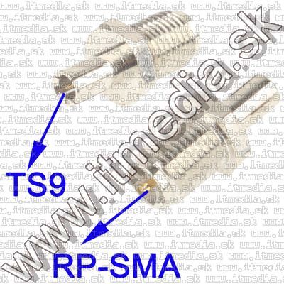 Image of RP-SMA male - TS9 connector converter (IT7958)