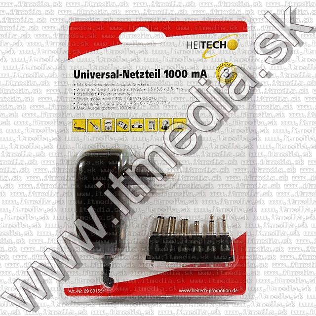 Image of Heitech Universal Switching DC adaptor 1000mA 3-12V (IT8299)