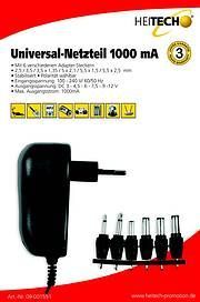 Image of Heitech Universal Switching DC adaptor 1000mA 3-12V (IT8299)