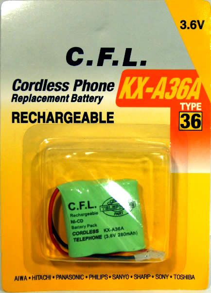Image of CFL Ni-Cd akku 3.6v 280 mAh (IT3387)