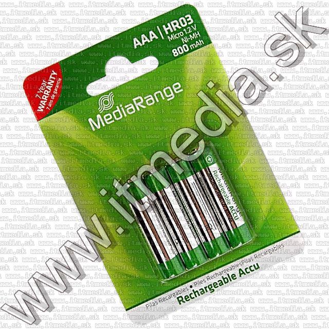 MediaRange Ni-Mh akku HR03 4x 800 mAh AAA (IT9404) Image of MediaRange Ni-Mh akku HR03 4x 800 mAh AAA (IT9404)