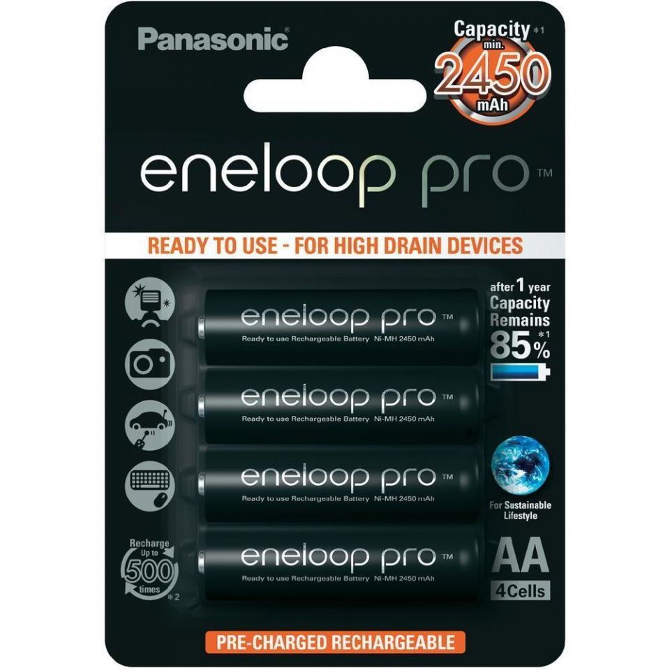 Image of Panasonic Eneloop PRO akku HR06 4x2500 mAh AA *BLISTER* *Ready2Use* (IT13897)
