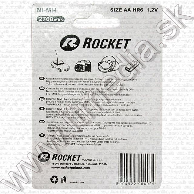 Image of Rocket akku HR06 4x 2700 mAh AA (IT8174)