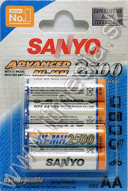 Image of SANYO Ni-Mh akku HR06 4x2500 mAh AA *standard* (IT4975)