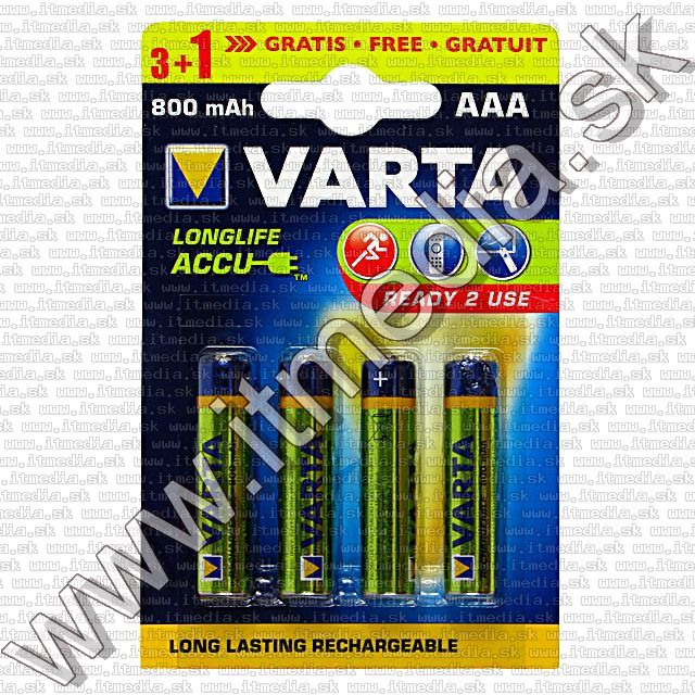 Image of Varta akku R03 4x 800 mAh AAA *Ready To Use* (IT7090)
