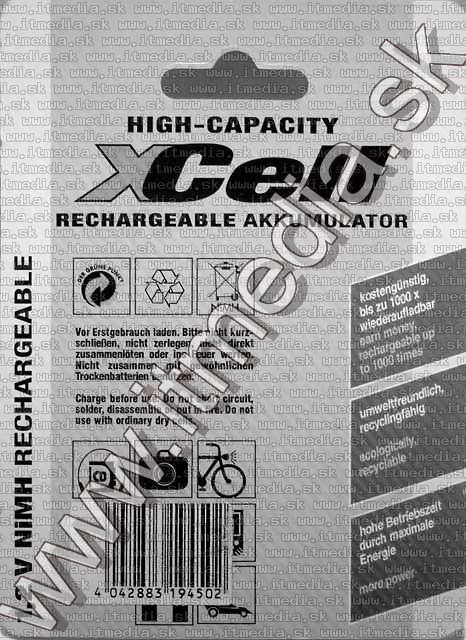 Image of XCell akku HR14 ****1x**** 5000 mAh Baby (C) (IT4481)