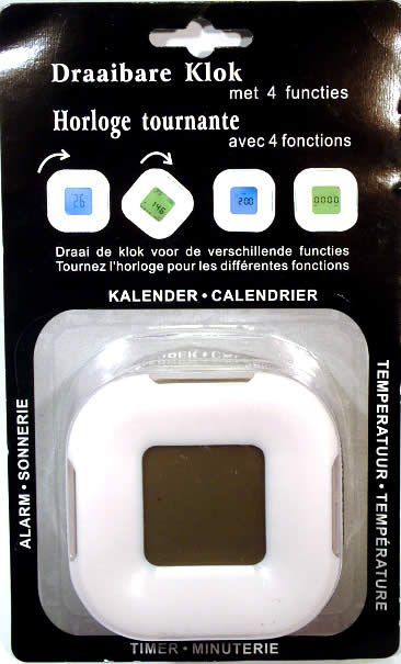 Image of Turnable Alarm Clock with Temperature (IT3323)
