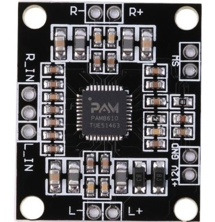 Mini Digitális erősítő panel 2 csatornás 2x10w 12V (bulk) PAM8610 (IT11971) Image of Mini Digitális erősítő panel 2 csatornás 2x10w 12V (bulk) PAM8610 (IT11971)