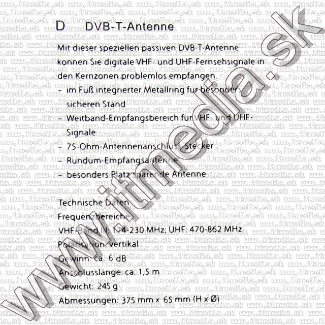 Image of W6 Universal DVB-T Antenna *Magnetic* (IT5789)
