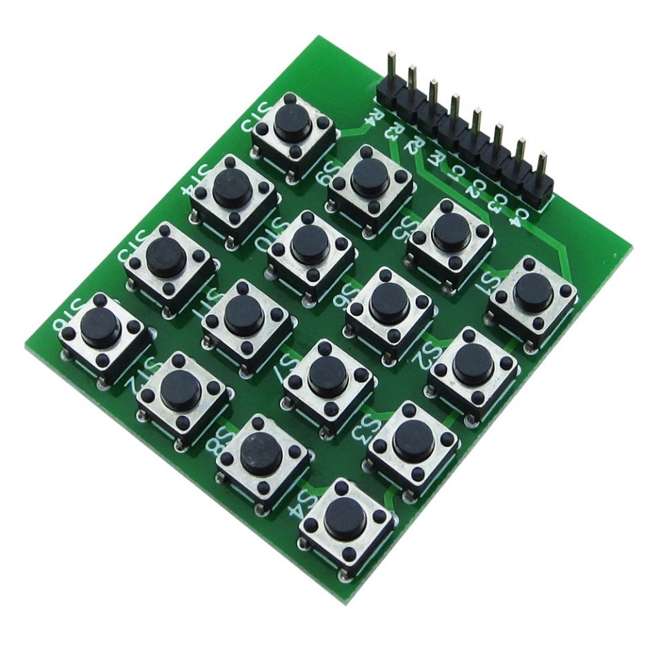 Image of Button matrix 4x4 (arduino) 42x42mm (IT14050)