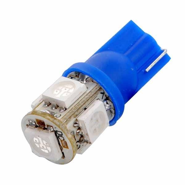 Image of LED műszerval izzó T10 Kék 12v 5x5050SMD (IT13108)