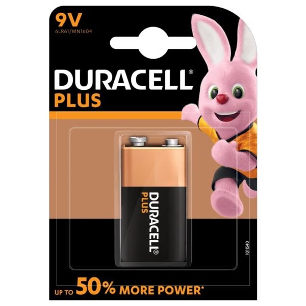 Image of Duracell Alkaline Battery 9V *Extra Life M* Blister (IT14824)