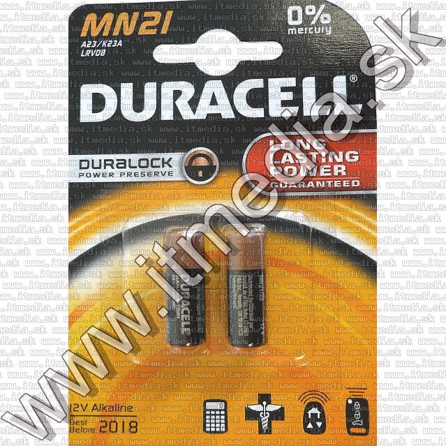 Image of Duracell battery LR23A (A23, MN21, MN23) Security 12v 2pk (IT10525)