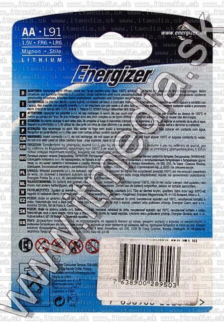 Image of Energizer Ultimate Lithium Battery 4xAA FR06 LR06 (IT5804)