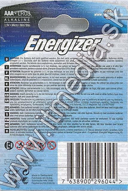 Image of Energizer battery *Ultimate Alkaline* 4xAAA (LR03) (IT4890)