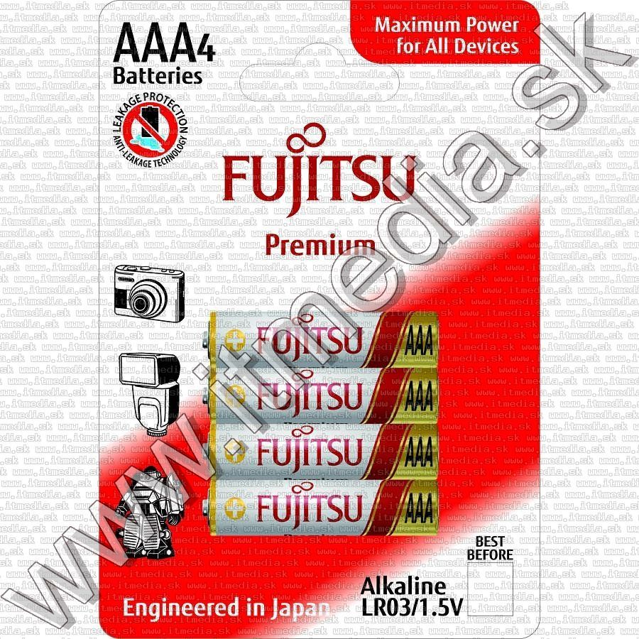 Image of Fujitsu battery ALKALINE 4xAAA LR03 Premium *Blister* (IT11851)