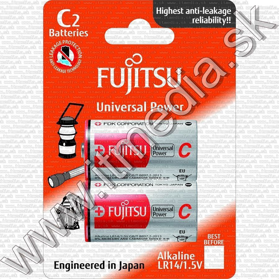 Fujitsu battery ALKALINE 2xC LR14 UNIVERSAL POWER *Blister* *JAPAN* (IT11844) Image of Fujitsu battery ALKALINE 2xC LR14 UNIVERSAL POWER *Blister* *JAPAN* (IT11844)