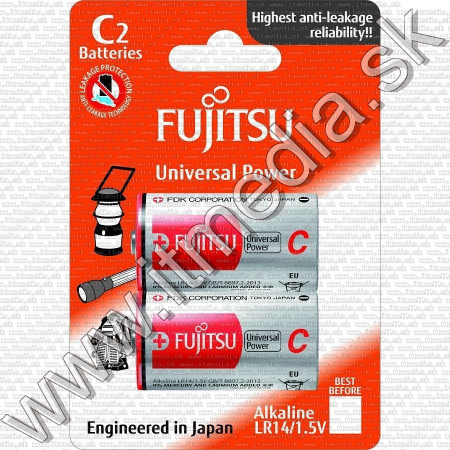 Image of Fujitsu battery ALKALINE 2xC LR14 UNIVERSAL POWER *Blister* *JAPAN* (IT11844)