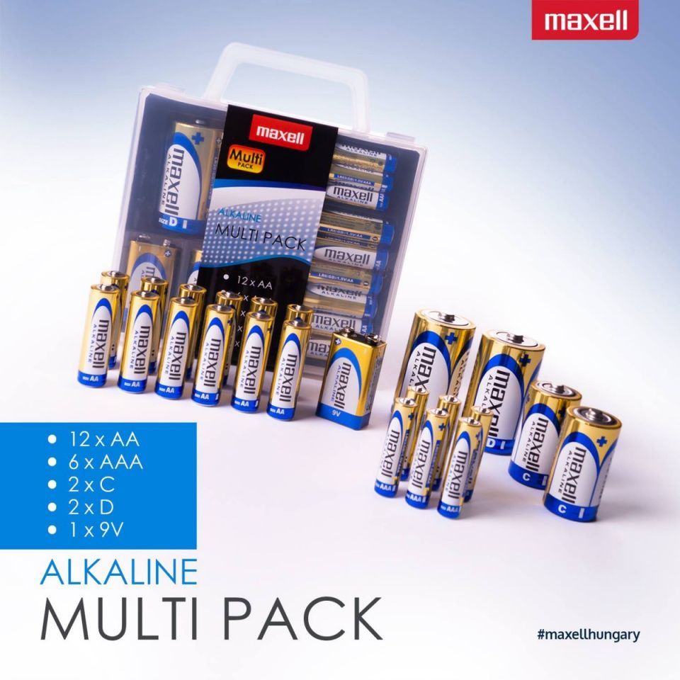 Maxell battery PACK (23-set) LR6x12 LR3x6 LR14x2 LR20x2 9Vx1 INFO! (IT13785) Image of Maxell battery PACK (23-set) LR6x12 LR3x6 LR14x2 LR20x2 9Vx1 INFO! (IT13785)