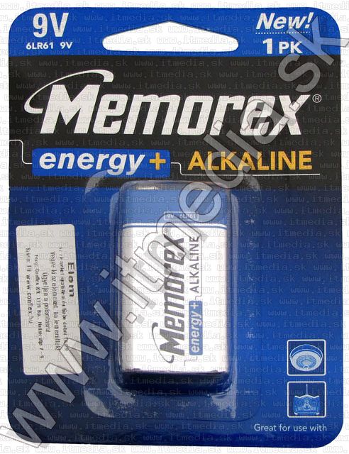Image of Memorex battery ALKALINE 9v (6LR61) (IT5466)