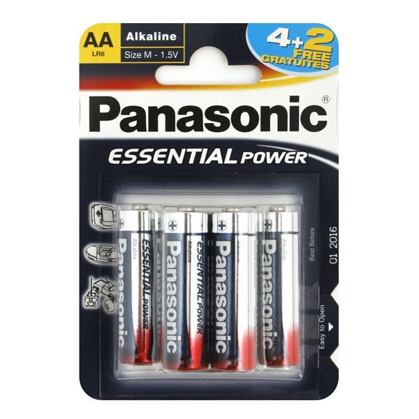 Image of Panasonic battery ALKALINE 6xAA (4+2) LR06 (IT4422)