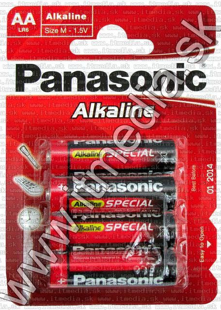 Image of Panasonic battery ALKALINE 4xAA LR06 (IT5460)