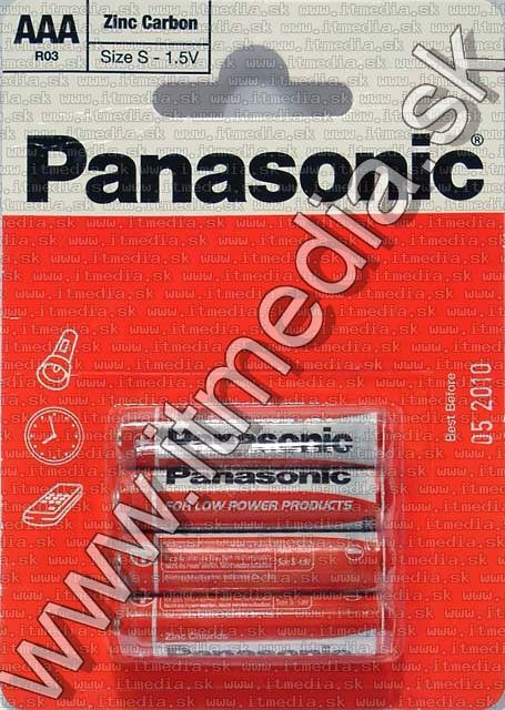 Image of Panasonic battery *standard* 4xAAA (R03) (IT4470)