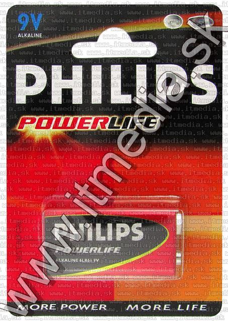 Image of Philips battery ALKALINE 1x9v (6LR61) blister (IT5593)