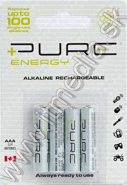 Image of PureEnergy *rehargeable* Alkaline battery RX03 AAA 4-pack 1.5V (IT5154)